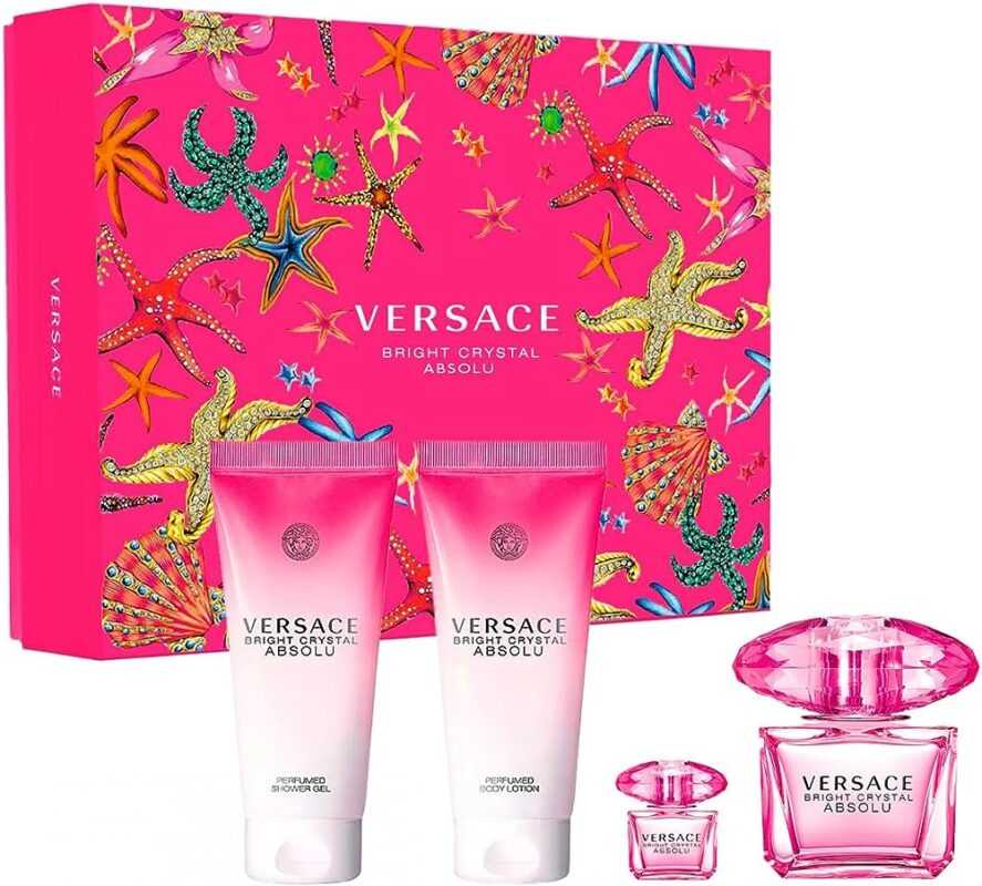 Versace Bright Crystal Absolu Set (EDP 90ml + EDP 5ml + BL 100ml + SG 100ml) for Women