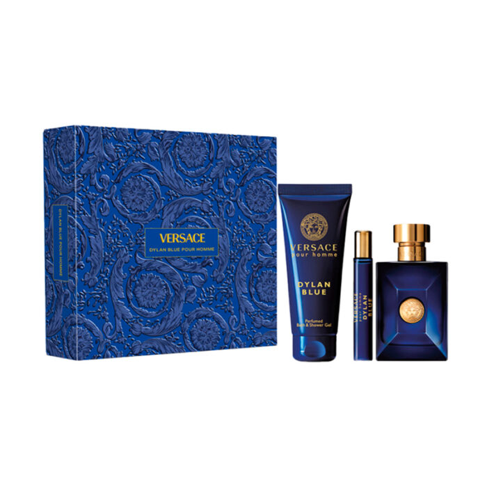 Versace Dylan Blue Pour Homme Set Gift (EDT 100ml + EDT 10ml + SG 150ml) For Men