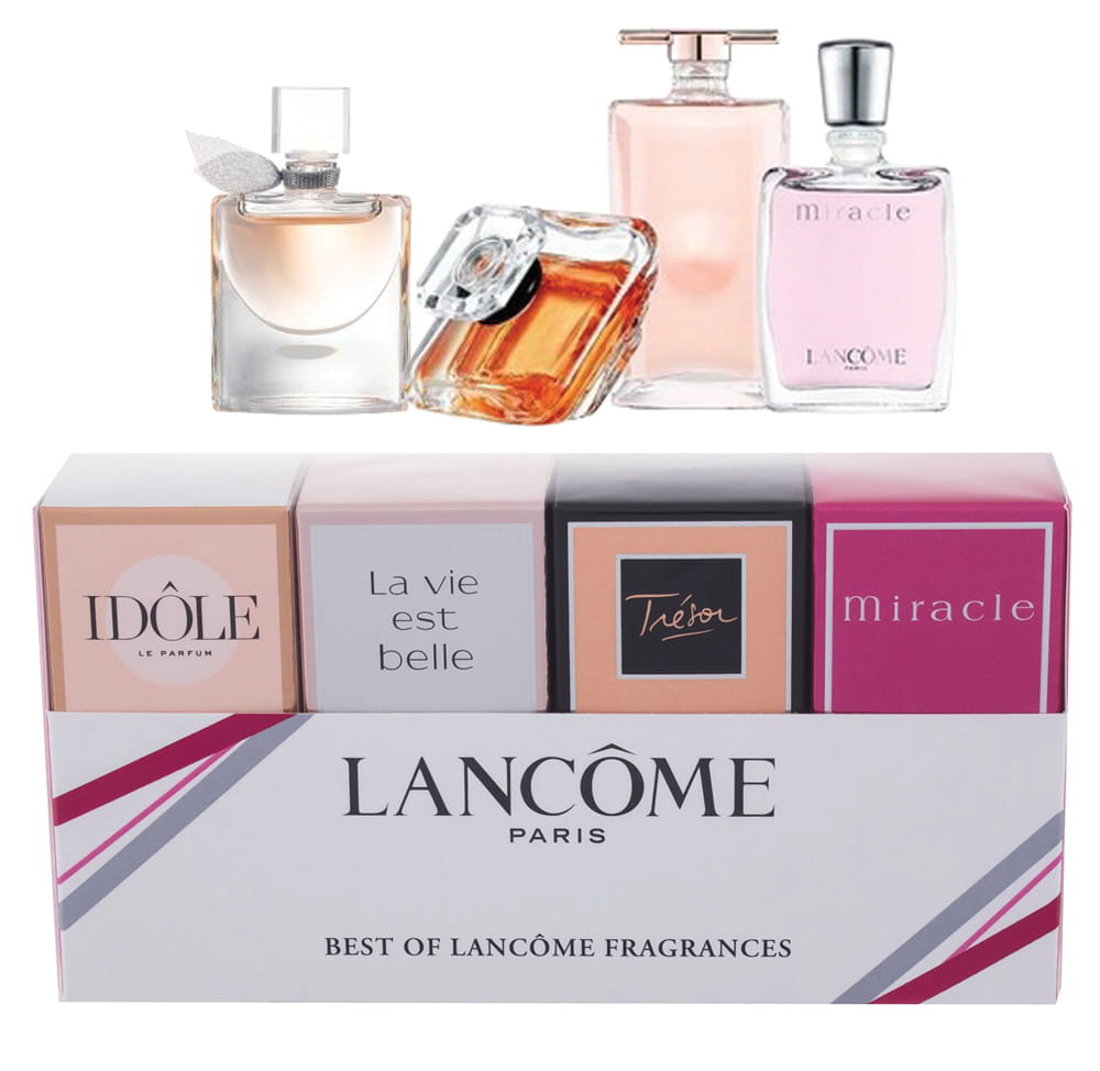 Lancome-Miniatures-Set-Edp-Tresor-7.5mlidole-5mlla-Vie-Est-Belle-4mlmiracle-5ml לנקום סט מיניאטורות - Lancome Miniatures Set - בושם לאישה - 7.5מל+5מל+4מל+5מל א.ד.פ (מקורי)