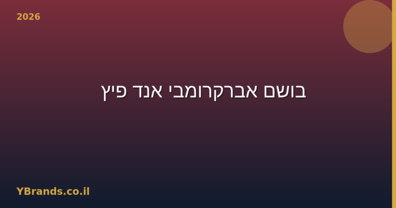 בושם אברקרומבי אנד פיץ' (Abercrombie & Fitch) – המדריך המלא 2026 | YBrands